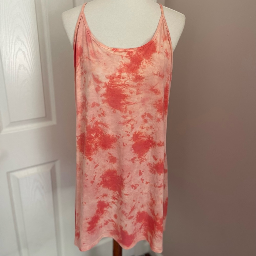 Project Social T Orange Tie-dye Dress